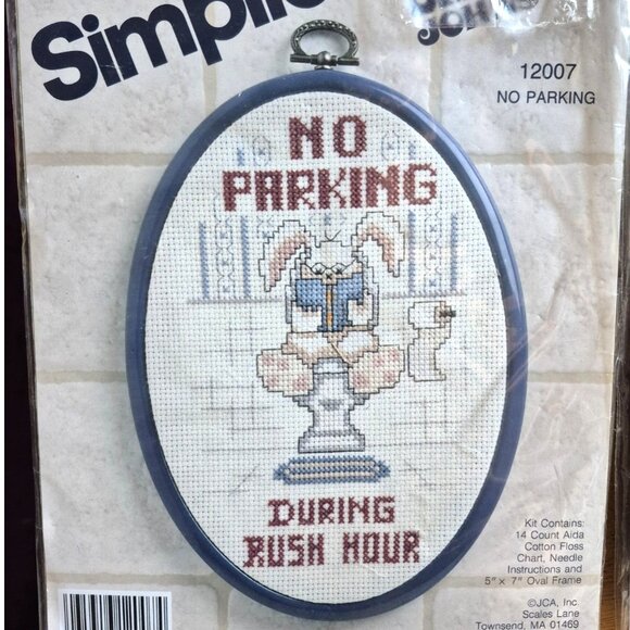 No Parking During Rush Hourcross stitch by Simplicity Dear Johns=unopened - Picture 1 of 4